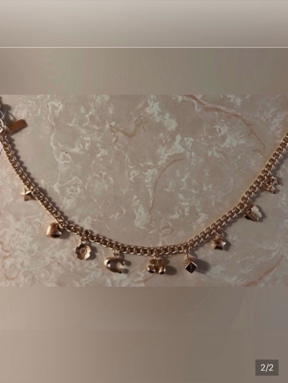 Coach Gold Charm Strap-22inches